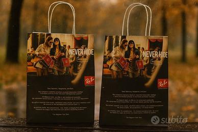 🕶️ 2 Buste Shopping Ray-Ban Originali – Nuove