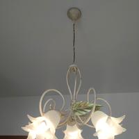 Lampadario 5 luci e 2 abat-jour. Pari al nuovo 