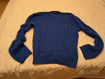 maglione cotone Ralph Lauren blu 