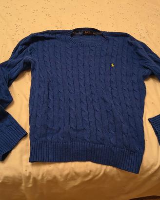 maglione cotone Ralph Lauren blu 