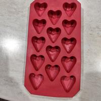 Stampo silicone cuori rosso