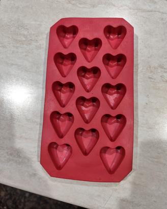Stampo silicone cuori rosso