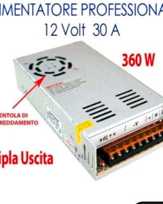Alimentatore Stabilizzato 12V 30A 360W Trasformato