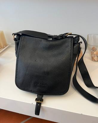 Borsa Prada uomo tracolla nera in vitello vintage
