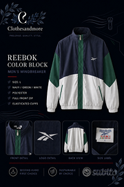 Giacca Reebok uomo L windbreaker color block