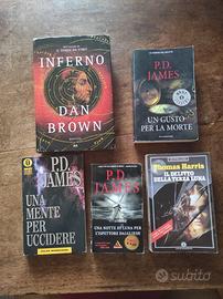 n.5 libri thriller/poliziesco/giallo