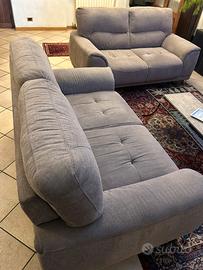 Coppia divani doppia seduta in tessuto