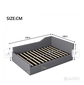 Letto contenitore 140x200 nuovo