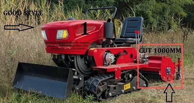 TRATTORE CINGOLATO MOTORE 25HP DIESEL + 5 ATTREZZI