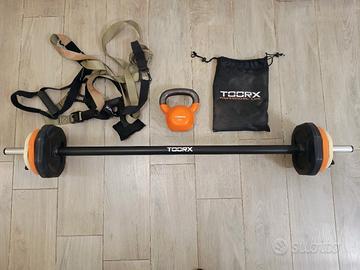 Set Toorx Power Pump 20 kg + Trx + Kattlebell