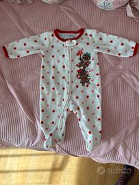 Tutina pile natalizia neonato/a 0-3 mesi