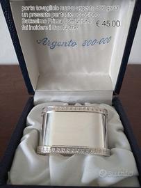 porta tovagliolo in argento