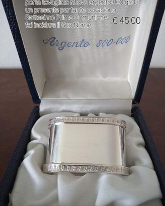 porta tovagliolo in argento