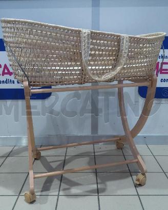CULLA VIMINI BASE LEGNO CHIARO ROTELLE
