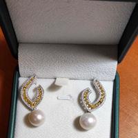 Nuovi Orecchini in argento 925 con perle naturali