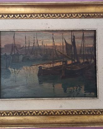 Walter Lazzaro olio su tavola