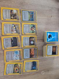 blocco 136 carte Pokemon vintage trainer/energie