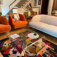 TAVOLINO A PONTE IN VETRO TEMPERATO