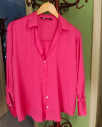camicia zara rosa nuova
