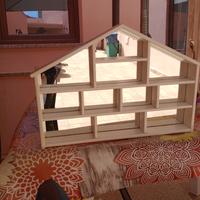 casetta legno con specchio