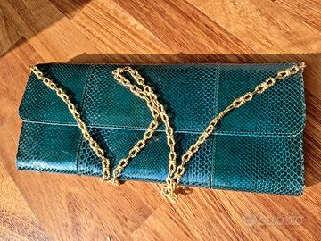 BORSA IN RETTILE VERDE