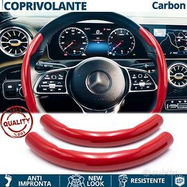 COPRIVOLANTE per MERCEDES FIBRA CARBONIO Rosso