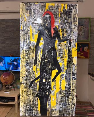 Quadro / opera pop art su alluminio 60x120