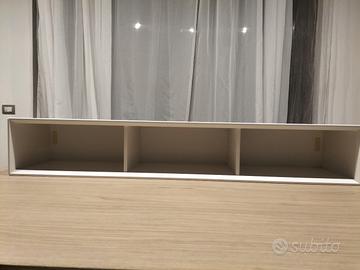 libreria a giorno bianco opaco 