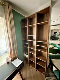 Libreria e credenza Ikea Billy color noce