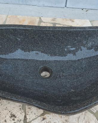 LAVABO XL IN PIETRA DI FIUME NATURALE-64x35 cm