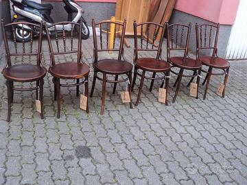 sedie thonet depoca di sei pezzi