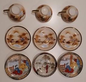 Servizio Da Thè Orientale 3 + 3 Piatti Decorativi