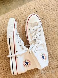 Allstar converse scarpe nuove bianche