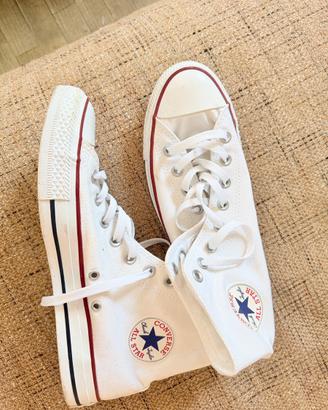 Allstar converse scarpe nuove bianche