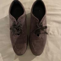 Scarpe Hogan Interactive grigie con logo strass