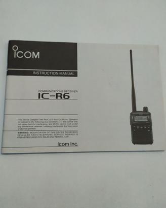 Manuale Originale Inglese Icom IC-R6