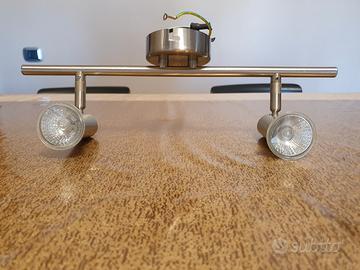 Faretto 2 luci da soffitto orientabile