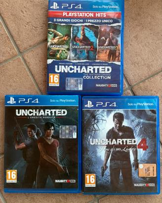 Uncharted Saga Completa PS4 (5 giochi)
