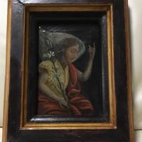 Antico dipinto olio  “ Arcangelo Gabriele” 600