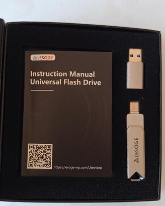 Chiavetta USB Lesoge 256GB MFi iPhone Android PC