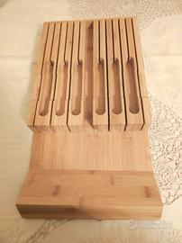 Portaposate in bambu (coltelli non inclusi)