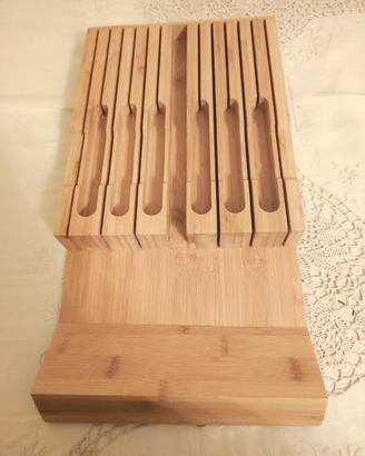 Portaposate in bambu (coltelli non inclusi)