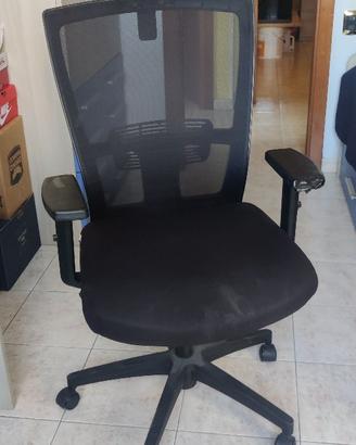 Poltrona ergonomica  per computer, scrivania nera
