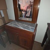 Comò pettiniera antico con specchiera 