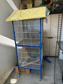 Voliera 2 piani 60x60x167cm