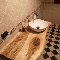 Mensole in legno massello da arredamento top bagno