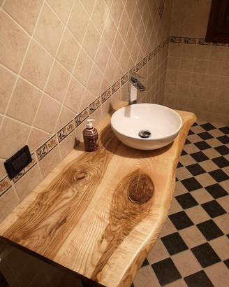 Mensole in legno massello da arredamento top bagno