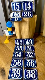 Numeri Smaltati in rilievo e Bombati