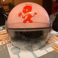 hdm casco bambino Milan con visiera rosa