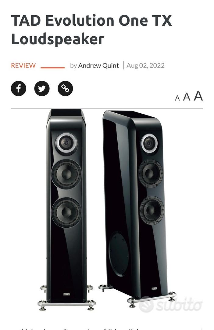 Tad EVOLUTION ONE TX - Audio/Video In vendita a Bologna